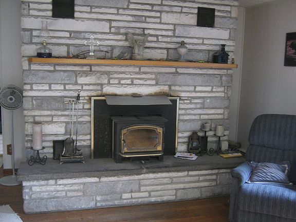 fireplace w/ wood insert