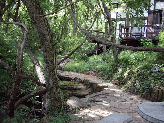 creek runs to the left side 