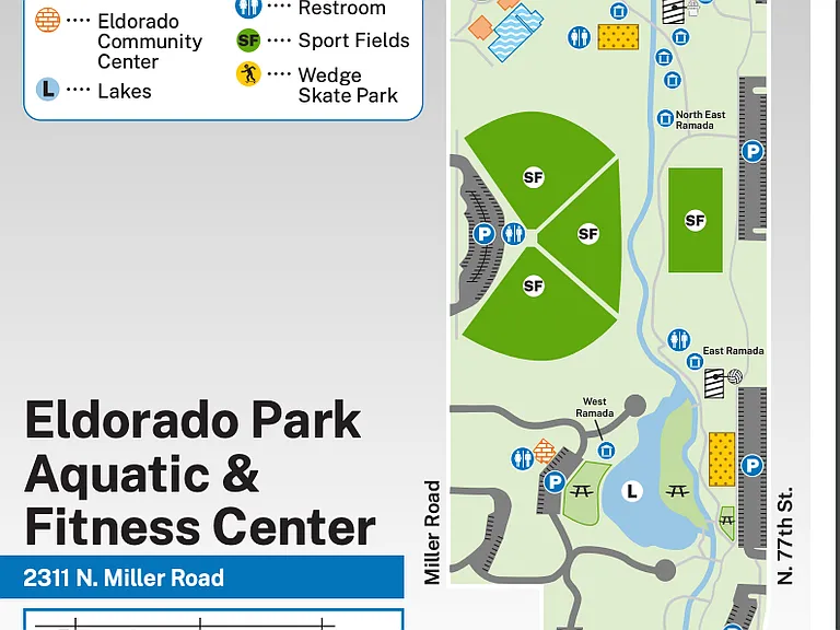 Located just 0.3miles/5minute walk from Eldorado Park - approx 60 acre park featuring playgrounds, lakes, sport fields, and access to 11miles of paved paths with the Scottsdale Greenbelt!