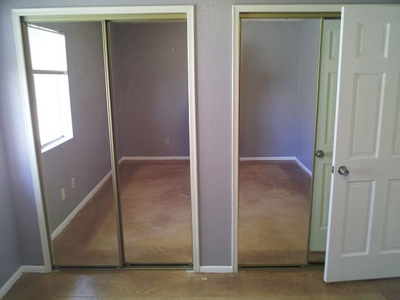 Mirrored closet doors in all bedrooms
