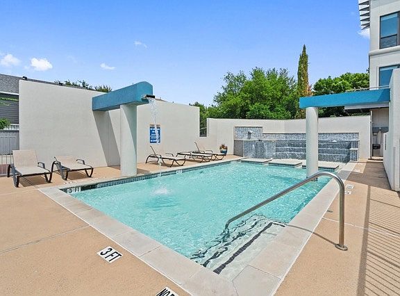 The community pool in the complex