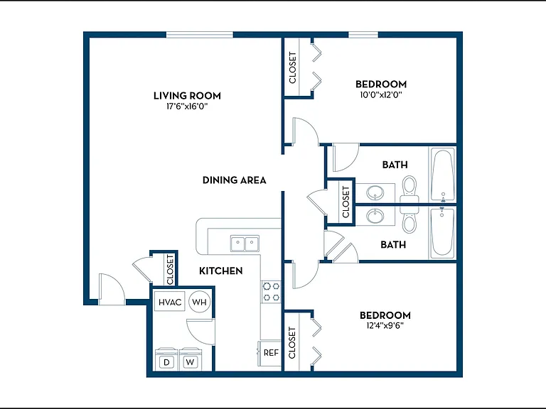 Lexington | 2BD, 2BA | 978SF Lexington | 2BD, 2BA | 978SF