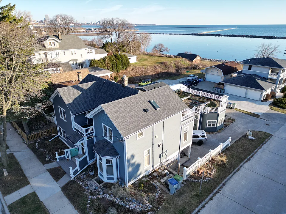 Rental is on the 2nd floor of this corner home, up the street from the Lake! Amazing views!
