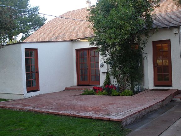   Brick patio in back yard