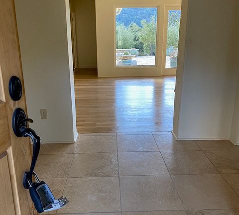 Entry to home looking into dining room