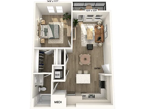 Floor plan AF1-801sf-DCII