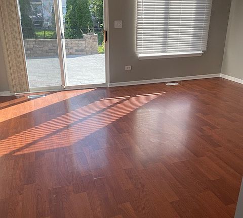 living room with sliding door to patio