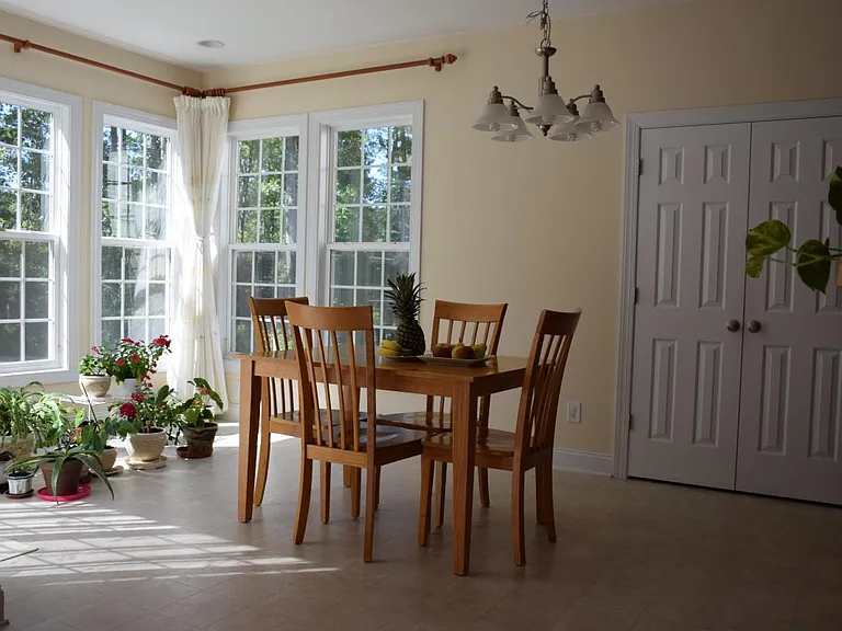 Breakfast area and sunroom