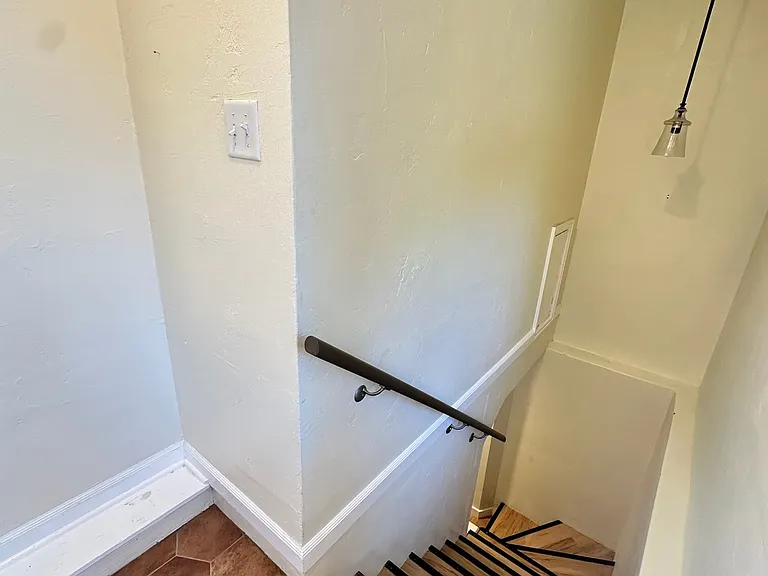 Back entry and stairs to the basement