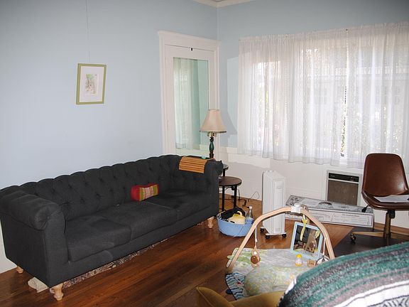 Living Room with extra closet for storage.