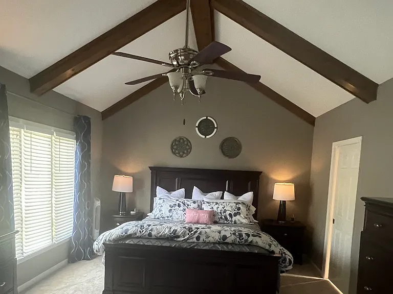 Primary bedroom with sitting area