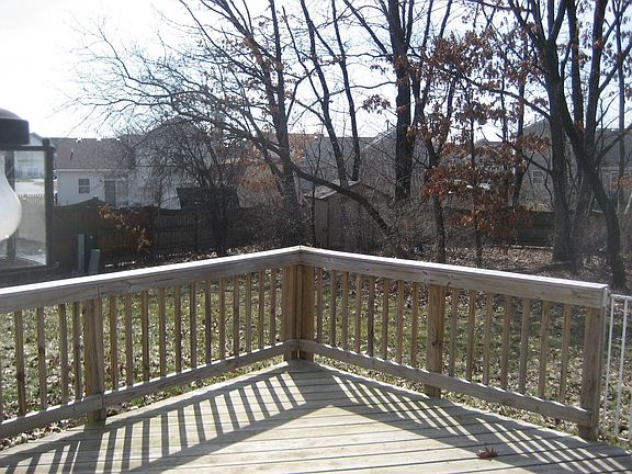 Deck and backyard