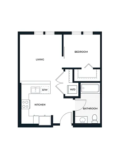 Floor plan Urban One Bedroom U3