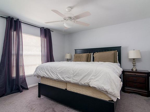 Master holds king bed w/side tables
