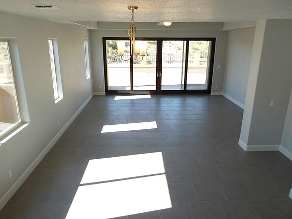 Kitchen open to living area