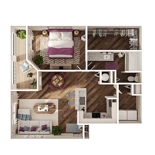 Floor plan One-Bedroom A