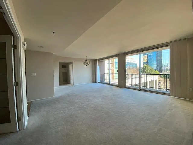 Open concept living and dining rooms