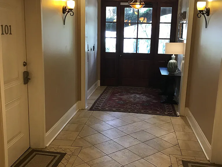 The front hallway of the building.