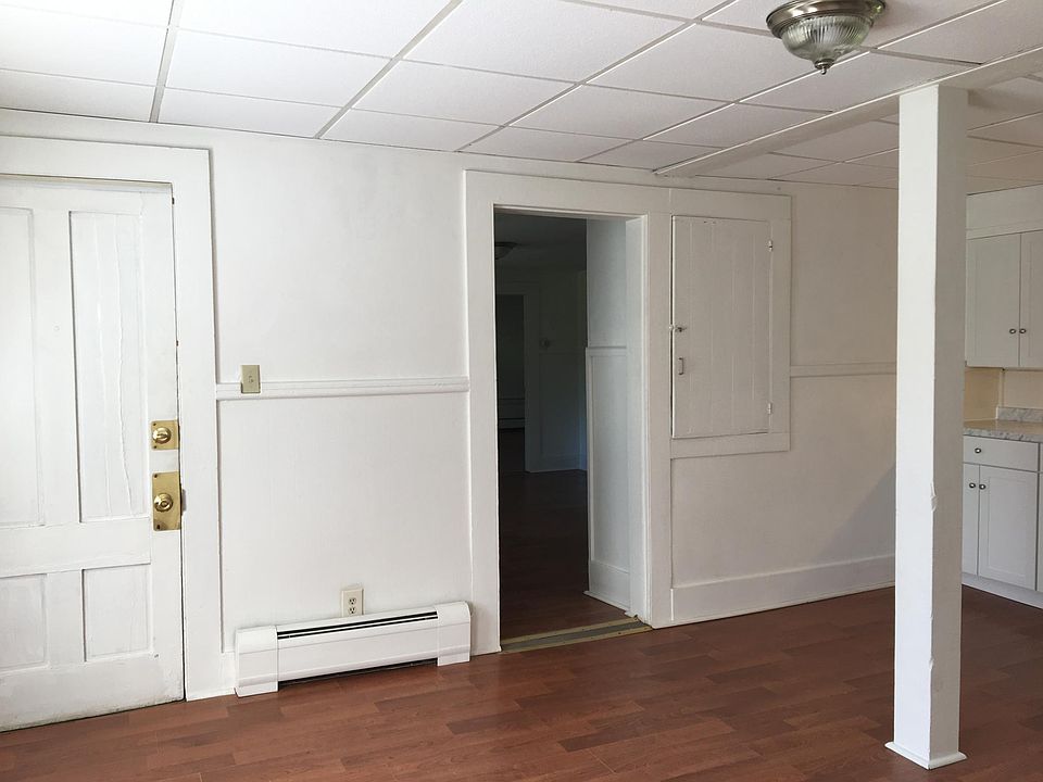 Eat in kitchen. Left door is main entrance into the apartment.
The other opening goes into the living room.
