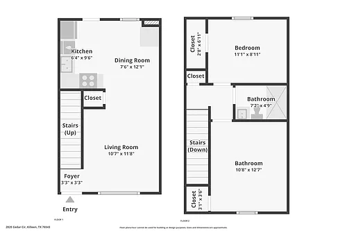 Floor plan 2 Bedroom