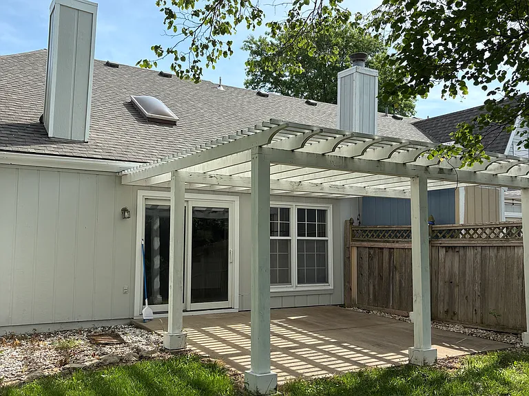 Backyard porch & pergola.
