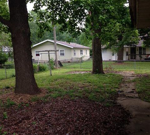 back yard is fenced