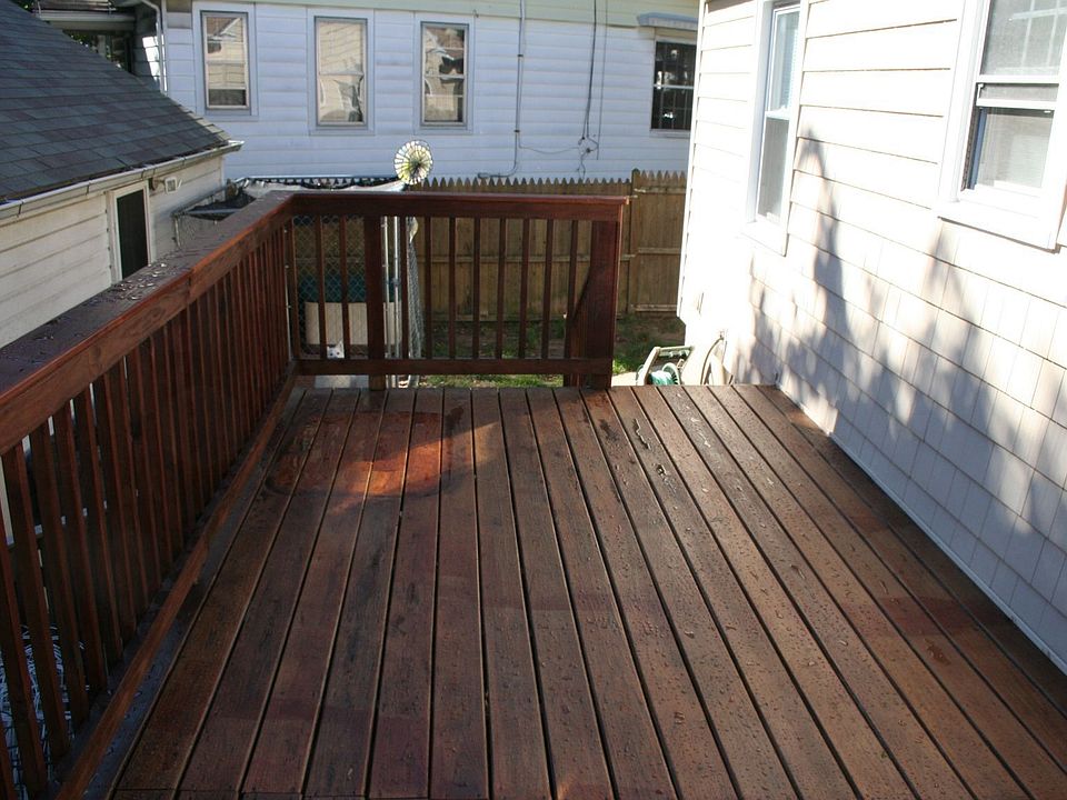 stained deck in rear