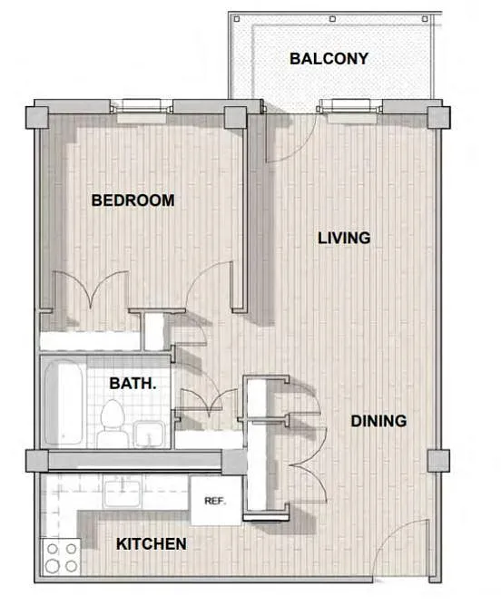 Floor plan 1 Bedroom