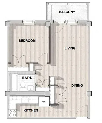 Floor plan 1 Bedroom