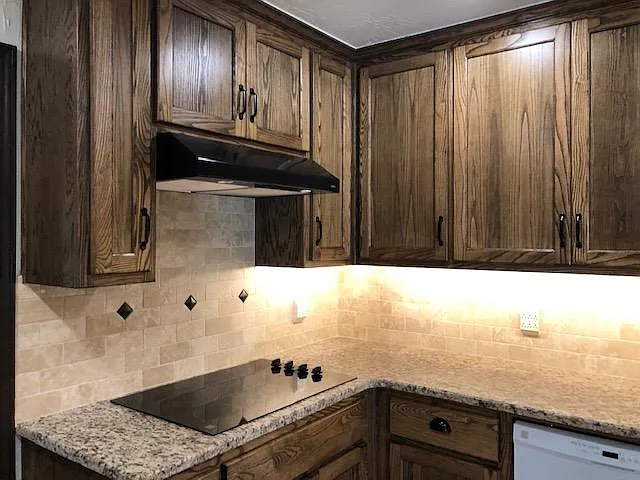 Electric stove top with vent hood