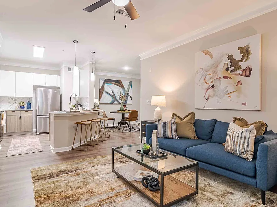 Newly Renovated Living Room and Kitchen with Breakfast Bar