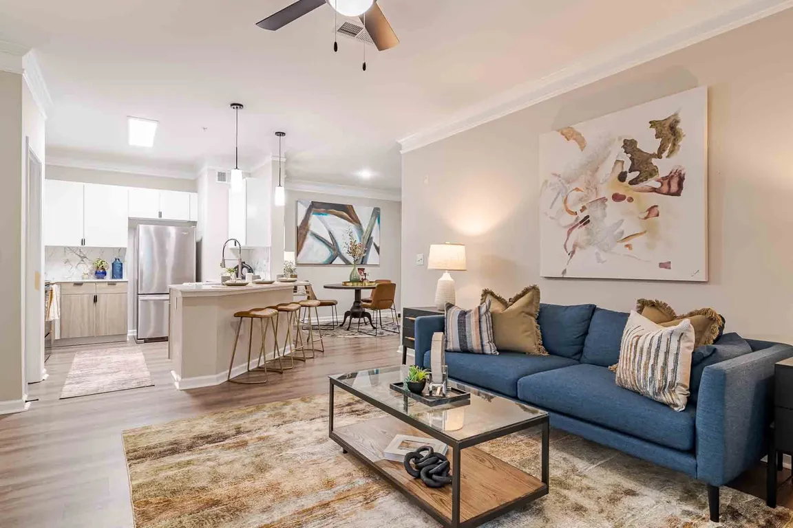 Newly Renovated Living Room and Kitchen with Breakfast Bar