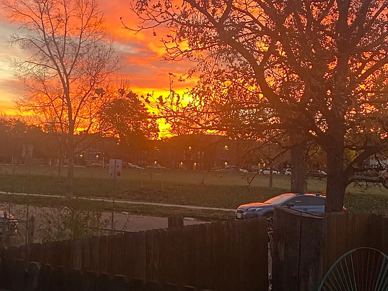 sunrise from back patio