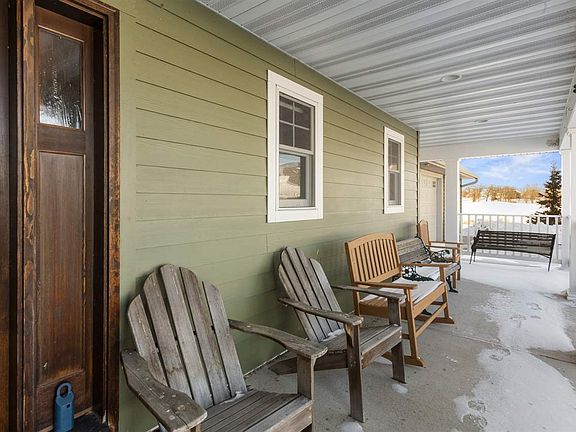 inviting front porch with heated floor