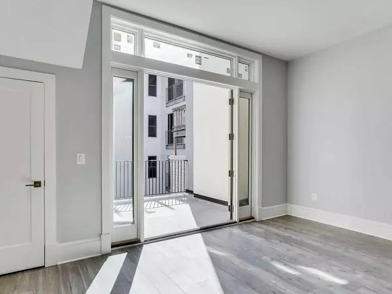 coat closet and balcony off of main living area