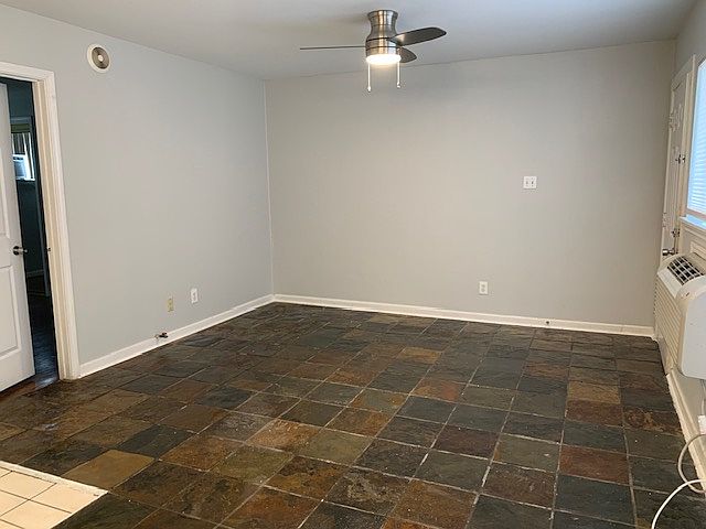 Slate tile in living and breakfast areas