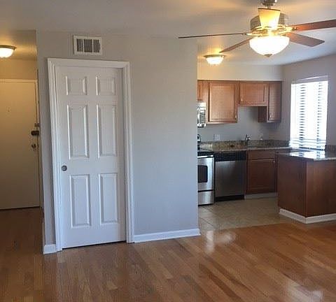 Living room view to kitchen