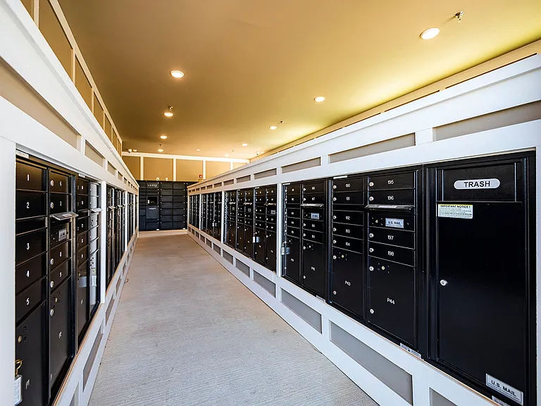 Mail Center with Package Lockers and Cold Storage