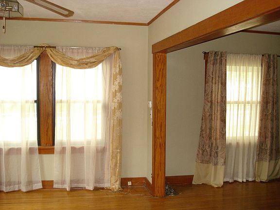 Formal dining room looking out to street