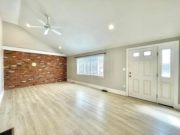 Vaulted ceiling living room