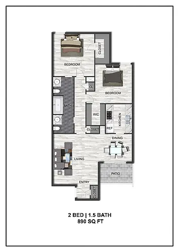 Floor plan 2X15