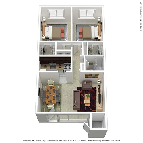 Floor plan 2Bedroom 1Bathroom