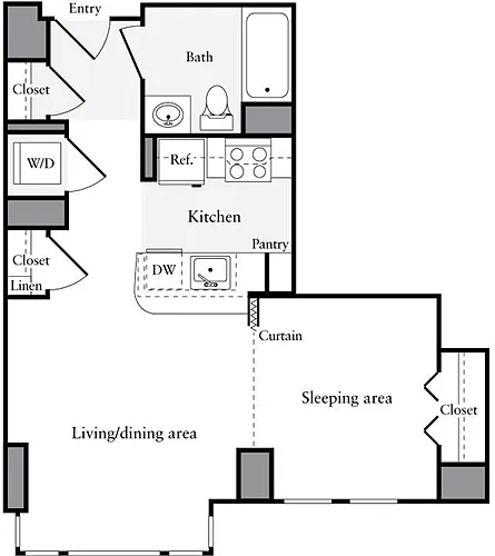 Floor plan Studio B