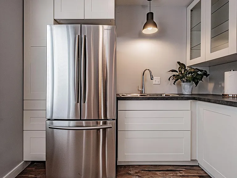 French door fridge and sink