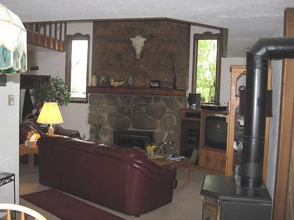 Big stone fireplace