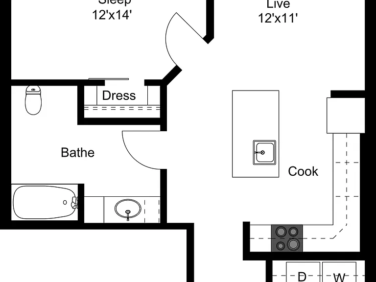 Floor Plan B4 | 50Twenty | Apartments in Madison, WI Floor Plan B4 | 50Twenty | Apartments in Madison, WI