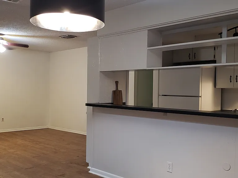 Kitchen & living from dining