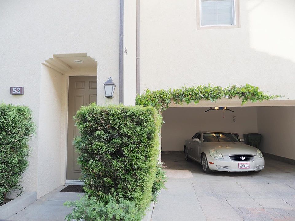Front door and newly painted 2-car garage