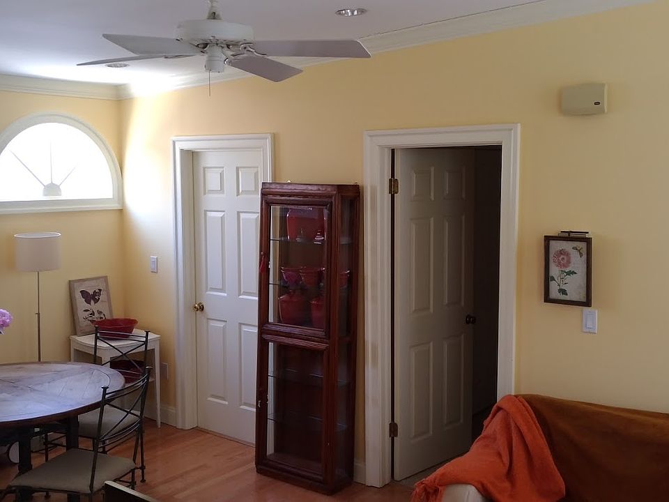 dining area; entry to bathroom and bedroom