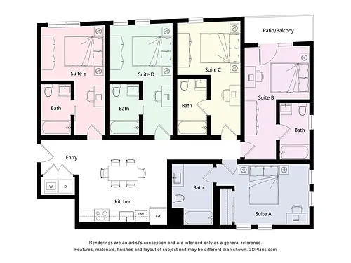 Floor plan 5B Co-Living